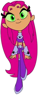 🙂 Starfire Teen Titans Go! Cartoon, Superheld, Teen Titans, Starfire, Prinzessin whatsapp sticker
