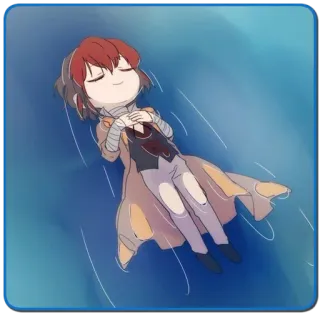 🌊 Osamu Dazai Bungo Stray Dogs Anime, Dazai, Bungo Stray Dogs, Postać, Śpiący, Zrelaksowany telegram sticker