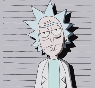 😑 Rick Sanchez Rick and Morty Cartoon, Volwassen animatie, Wetenschapper, Grappig, Komedie telegram sticker