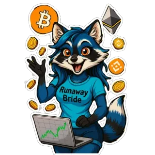 🫥 Runaway Bride Kryptowährung, Bitcoin, Ethereum, Finanzen, Fuchs, Krypto, Investment telegram sticker