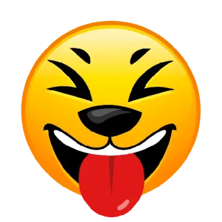 😀 Emoji, Rosto, Língua, Engraçado, Expressão, Sorriso whatsapp sticker