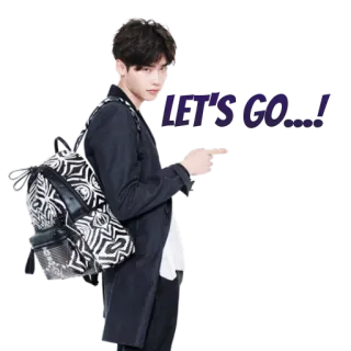 👫 LET'S GO....! vamos lá, incentivo, homem, apontando, texto, positivo telegram sticker