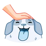 ☺️ 강아지, 애완동물, 귀여운, 손, 애정, 행복한 telegram sticker