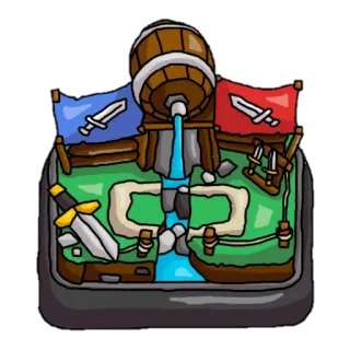 ☑ Arène de combat, Épées, Jeu, Stratégie, Arène whatsapp sticker