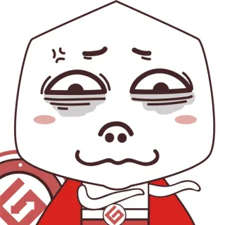 🙁 Cartoon, Figur, Ausdruck, Emotion, Wütend, Gesicht telegram sticker