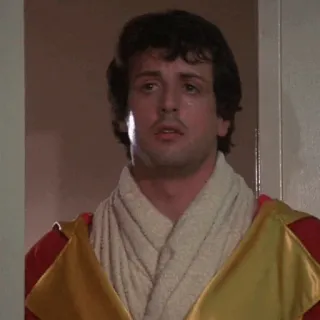 🌑 Rocky Balboa Rocky movie, boxing, fighter, sylvester stallone, portrait telegram sticker
