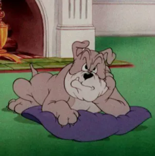 😾 собака, мультфильм, бульдог, животное telegram sticker