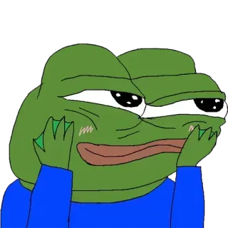 😐 Pepe the Frog пепе, лягушка, мем, реакция whatsapp sticker