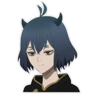 😒 Nero Black Clover anime, manga, black clover, nero, secre swallowtail telegram sticker