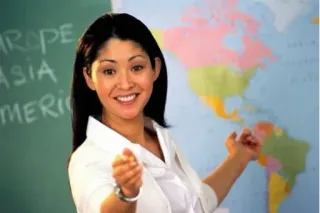 😶 EUROPE ASIA AMERICA insegnante, classe, donna, mappa, istruzione, scuola telegram sticker