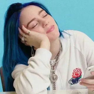 🤩 Billie Eilish Billie Eilish, singer, celebrity, musician, pop star telegram sticker