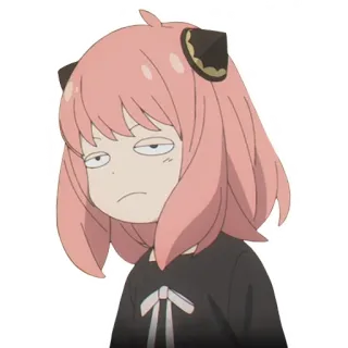 😕 Anya Forger Spy × Family anya forger, spy family, anime, kartun, lucu, meme, kocak whatsapp sticker