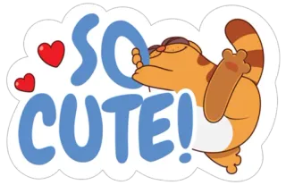 ❤ SO CUTE! chat, mignon, amour, coeur, doux telegram sticker