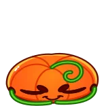 😈 zucca, autunno, autunno, raccolto, verdura, halloween, arancione telegram sticker