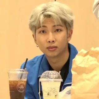 🐟 RM Persona, Uomo, Idolo, Ritratto, Cantante, Kpop, RM, BTS telegram sticker