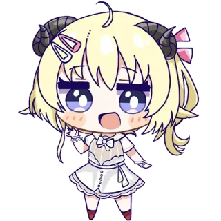 👋 anime, chibi, sheep, cute, kawaii, vtuber telegram sticker