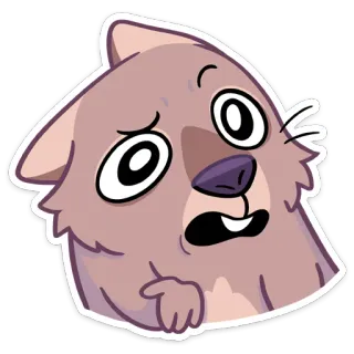 😒 Wombat, Animal, Adesivo, Desenho animado, Mamífero, Fofo telegram sticker
