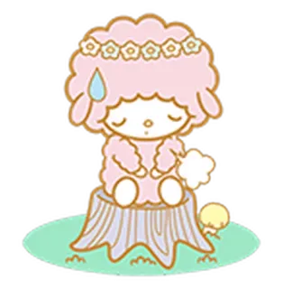 🙁 Sanrio, Anime, Fofo, Kawaii, Desenho animado, Cordeiro, Ovelha telegram sticker