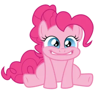 😁 Pinkie Pie My Little Pony, мультфильм, пони, розовый, анимированный telegram sticker