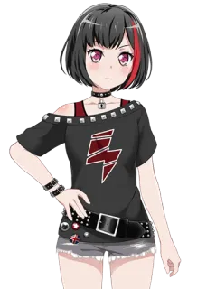 😕 Anime, Chica, Rock, Estilo, Personaje telegram sticker