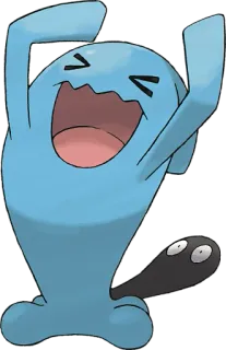 😖 Wobbuffet Pokemon pokemon, wobbuffet, anime, game, cute, blue telegram sticker