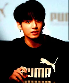 🕸 puma, coreano, cantor, bts, k-pop, moda, estilo, celebridade telegram sticker