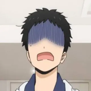 😰 Anime, geschockt, besorgt, Junge, Überraschung, verängstigt telegram sticker