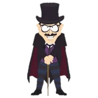 🎩 Mr. Hat South Park การ์ตูน, ตัวละคร, หมวก, ภาพเคลื่อนไหว telegram sticker