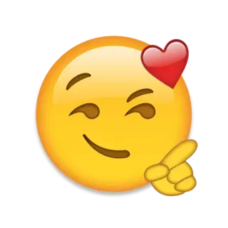 😏 emoji, herz, liebe, zwinkern, gesicht, glücklich telegram sticker