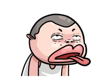 😛 Dibujo animado, Cara, Expresión, Lengua, Gracioso, Meme whatsapp sticker