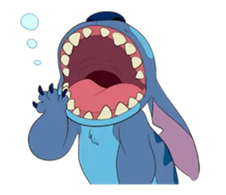 😴 Stitch Lilo & Stitch стич, лило и стич, дисней, мультяшный персонаж, инопланетянин, синий whatsapp sticker