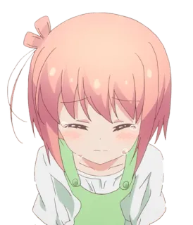 ☹ Anime, Triste, Chorando, Garota, Fofo telegram sticker