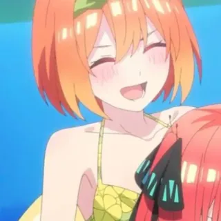 😄 Anime, Garota, Fofa, Desenho animado, Sorrindo, Biquíni telegram sticker