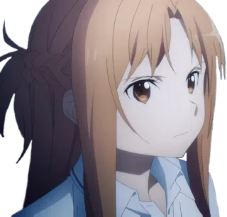 😕 Asuna Yuuki Sword Art Online Anime, Sword Art Online, Asuna Yuuki, Desenho animado telegram sticker