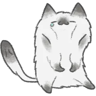 😩 kat, schattig, dier, huisdier, sticker, cartoon, illustratie whatsapp sticker