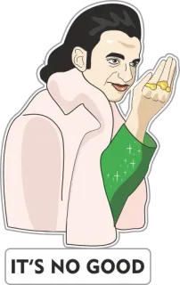 🤩 IT'S NO GOOD persona, uomo, anello, gesto telegram sticker