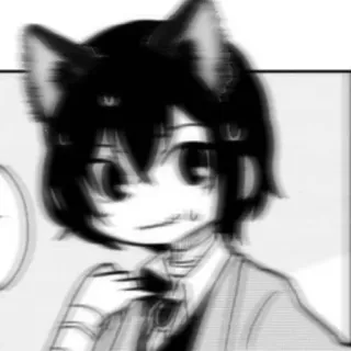 🌟 Anime, Orelhas de gato, Mangá, Fofo telegram sticker