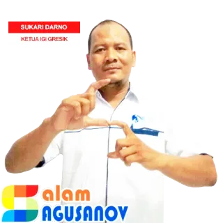 🙏 SUKARI DARNO
KETUA IGI GRESIK
Salam AGUSANOV person, leader, Sukari Darno, Ketua IGI Gresik, Salam Agusanov whatsapp sticker