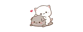 😇 고양이, 강아지, 귀여운, 카와이, 만화, 동물 telegram sticker