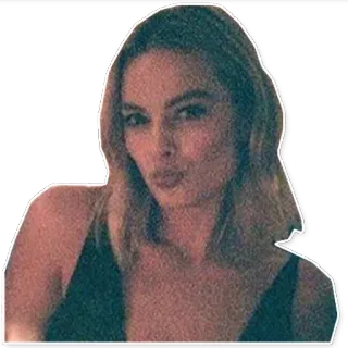 😘 Margot Robbie actrice, célébrité, portrait, femme whatsapp sticker