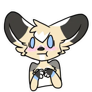 😗 kartun, hewan, stiker, imut, seni, ilustrasi telegram sticker