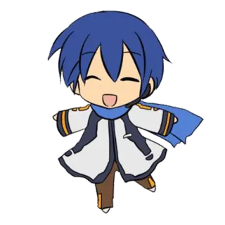 😄 Kaito Anime, Chibi, Vocaloid, Nhân vật, Dễ thương telegram sticker