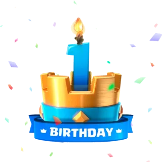 🎁 BIRTHDAY anniversaire, gâteau, fête, bougie, numéro un whatsapp sticker