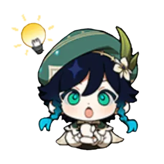 🍃 Venti Genshin Impact Anime, Chibi, Videospiel, Venti, Genshin Impact telegram sticker