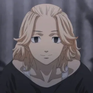 🙂 Manjiro Sano Tokyo Revengers Anime, Personnage, Tokyo Revengers, Manjiro Sano, Mikey, blond telegram sticker