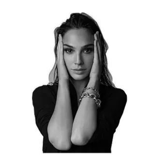 😐 mujer, retrato, Gal Gadot, actriz whatsapp sticker