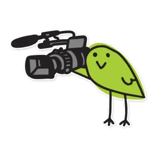 Птица-меломан telegram stickers