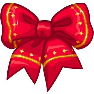 🎭 bow, ribbon, red, gift, holiday, stars, gold telegram sticker