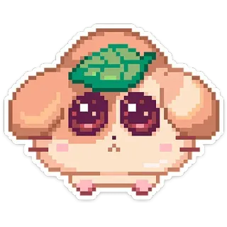 🥺 픽셀 아트, 강아지, 귀여운, 스티커, 디지털 아트 telegram sticker