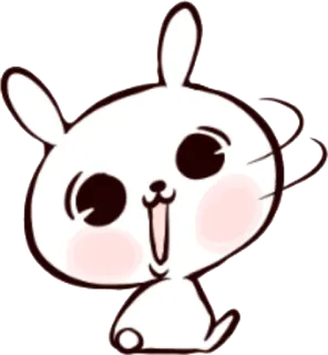 😍 заяц, кролик, животное, милый, мультик, каваи telegram sticker